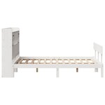 vidaXL Lit bibliothèque sans matelas blanc 135x190 cm bois pin massif