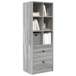 vidaXL Haut Armoire avec tiroir Gris Sonoma 45 5 x 34 x 127 cm