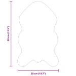 vidaXL Tapis en Fourrure Synthétique de Lapin Olite Crème 50 x 80 cm