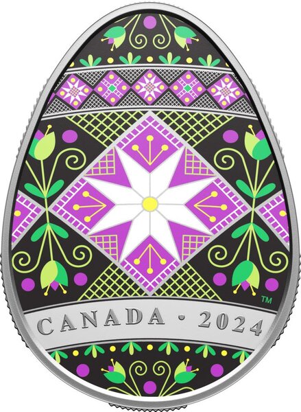 Pièce de monnaie en Argent 20 Dollars g 31.82 Millésime 2024 Pysanka PYSANKA