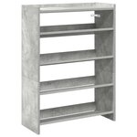 vidaXL Étagère à chaussures gris béton 60x25x81 cm bois d'ingénierie