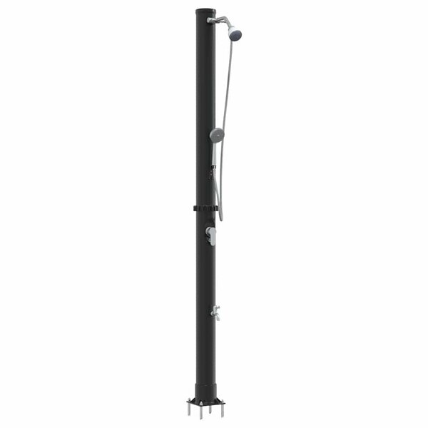 vidaXL Douche solaire extérieure Noir 217 cm PVC  aluminium