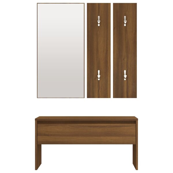 Ensemble de meubles de couloir entrée 80 x 30 5 x 40 cm marron bois d'ingénierie 02_0011020