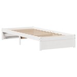 vidaXL Cadre de lit sans matelas blanc 100x200 cm bois de pin massif
