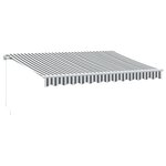 vidaXL Auvent manuel rétractable avec LED anthracite blanc 350x250 cm