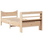 vidaXL Cadre de lit avec tête de lit 75x190 cm bois de pin massif
