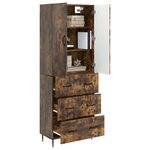 vidaXL Ensemble de Meubles 2 Pièces Chêne fumé 66 x 34 5 x 90 cm