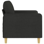 vidaXL Canapé à 2 places Noir 120 cm Tissu