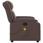 vidaXL Fauteuil de massage inclinable électrique marron similicuir