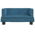vidaXL Canapé pour enfants bleu 60x40x30 cm velours