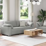 vidaXL Canapé 2 Pièces Gris nuage 219 x 80 x 82 cm tissu