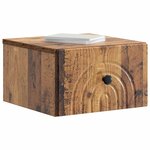 vidaXL Cabinet de chevet mural Bois ancien 33 x 34 5 x 20 cm