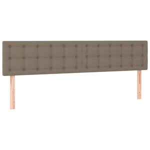 vidaXL Têtes de lit 2 Pièces Taupe 80x5x78/88 cm Tissu