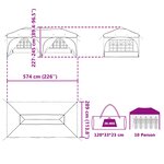 vidaXL Tente de fête pop-up 575 x 288 x 245 cm Terre cuite