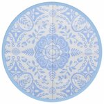 vidaXL Tapis d'extérieur ARAKIL bleu azuré Ø160 cm PP