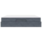 vidaXL Cadre de lit avec matelas avec matelas 2 Pièces Gris Foncé Velours