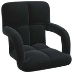 vidaXL Fauteuil de sol ajustable Noir Velours