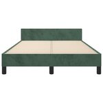 vidaXL Cadre de lit avec tête de lit vert foncé 120x190 cm velours