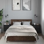 vidaXL Tables de chevet murales 2 Pièces noir 40x31x39 5 cm