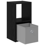 vidaXL Table de chevet avec tiroir Chêne noir 25 5 x 22 x 49 5 cm