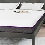vidaXL Matelas Blanc  Gris 140 x 190 cm Mousse
