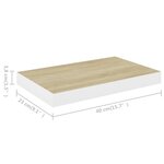 vidaXL Étagères flottantes 4 Pièces Chêne et blanc 40x23x3 8 cm MDF