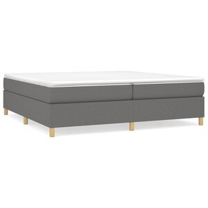 vidaXL Cadre de lit sans matelas gris foncé 200x200 cm tissu