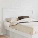 vidaXL Tête de lit avec tête de lit Blanc 150 cm Bois d'ingénierie