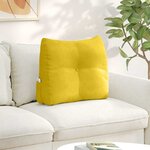 vidaXL Coussin de Dos Jaune 60 x 24 x 50 cm Velours