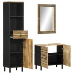 vidaXL Ensemble de meubles de salle de bain 3 Pièces bois manguier massif