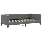 vidaXL Lit de jour avec gigogne et matelas gris foncé 100x200 cm tissu