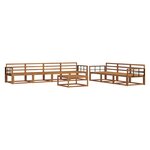 vidaXL Ensemble de canapés d'extérieur 8 Pièces Naturel