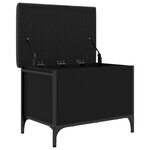 vidaXL Banc de rangement noir 62x42x45 cm bois d'ingénierie