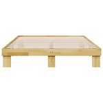 vidaXL Cadre de lit sans matelas 135x190 cm bois massif de chêne