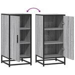 vidaXL Buffet sonoma gris 35 5x35x76 cm bois d'ingénierie et métal