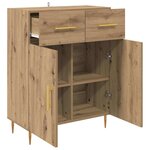 vidaXL Buffet Chêne artisanal 69 5 x 34 x 90 cm Bois d'ingénierie