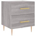 vidaXL Table de chevet sonoma gris 40x35x47 5 cm bois d’ingénierie