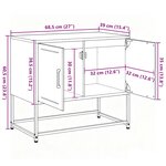 vidaXL Meuble TV jaune moutarde 68 5x39x60 5 cm acier