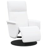 vidaXL Fauteuil de massage inclinable Blanc Simili cuir