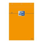 Bloc-notes A5 Quadrillé 5x5 80 feuilles 80g Couv Orange OXFORD