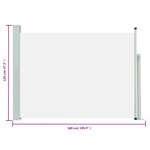 vidaXL Auvent latéral rétractable de patio 120x500 cm Crème