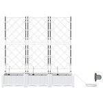 vidaXL Pots de jardin Blanc 120 x 40 x 126 cm Acier