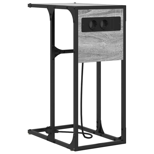 vidaXL Table de chevet Sonoma gris Bois d'ingénierie