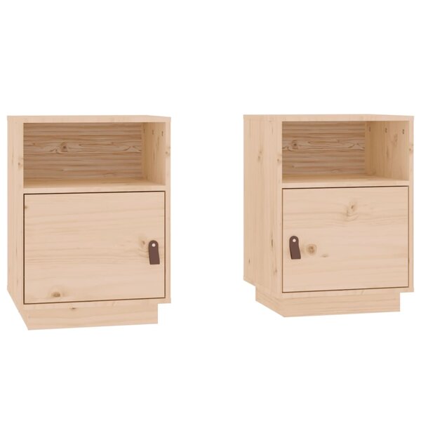vidaXL Tables de chevet 2 Pièces 40x34x55 cm Bois de pin massif