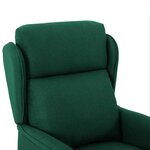 vidaXL Chaise de massage Vert foncé 67.5 x 93.5 x 101.5 cm tissu