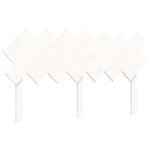 vidaXL Cadre de lit avec tête de lit blanc King Size bois massif