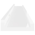 vidaXL Étagères murales 2 Pièces Blanc brillant 80x9x3 cm