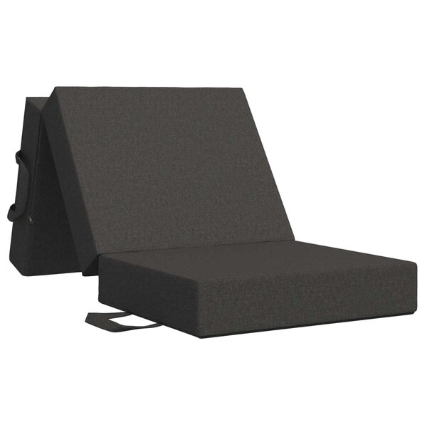 vidaXL Canapé-lit pliable 90 x 67 x 45 cm Gris foncé