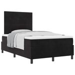 vidaXL Lit à ressorts avec matelas Noir 120 x 200 cm Velours