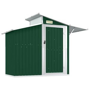 vidaXL Abri de Jardin Vert 270x130x208 5 cm Acier Galvanisé